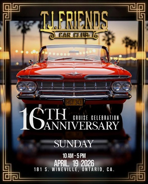 TJ Friends Car Show flyer April 2026